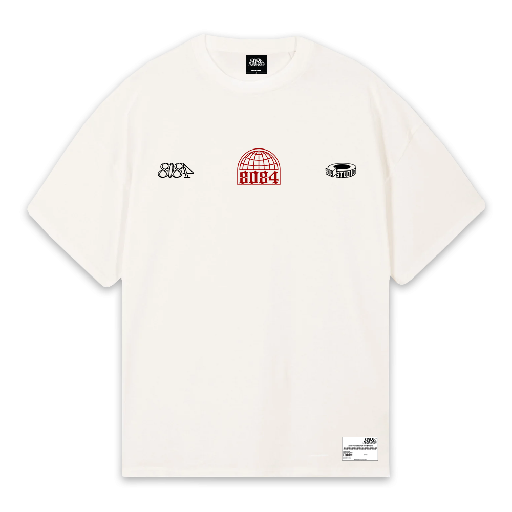 GLOBE TEE IVORY