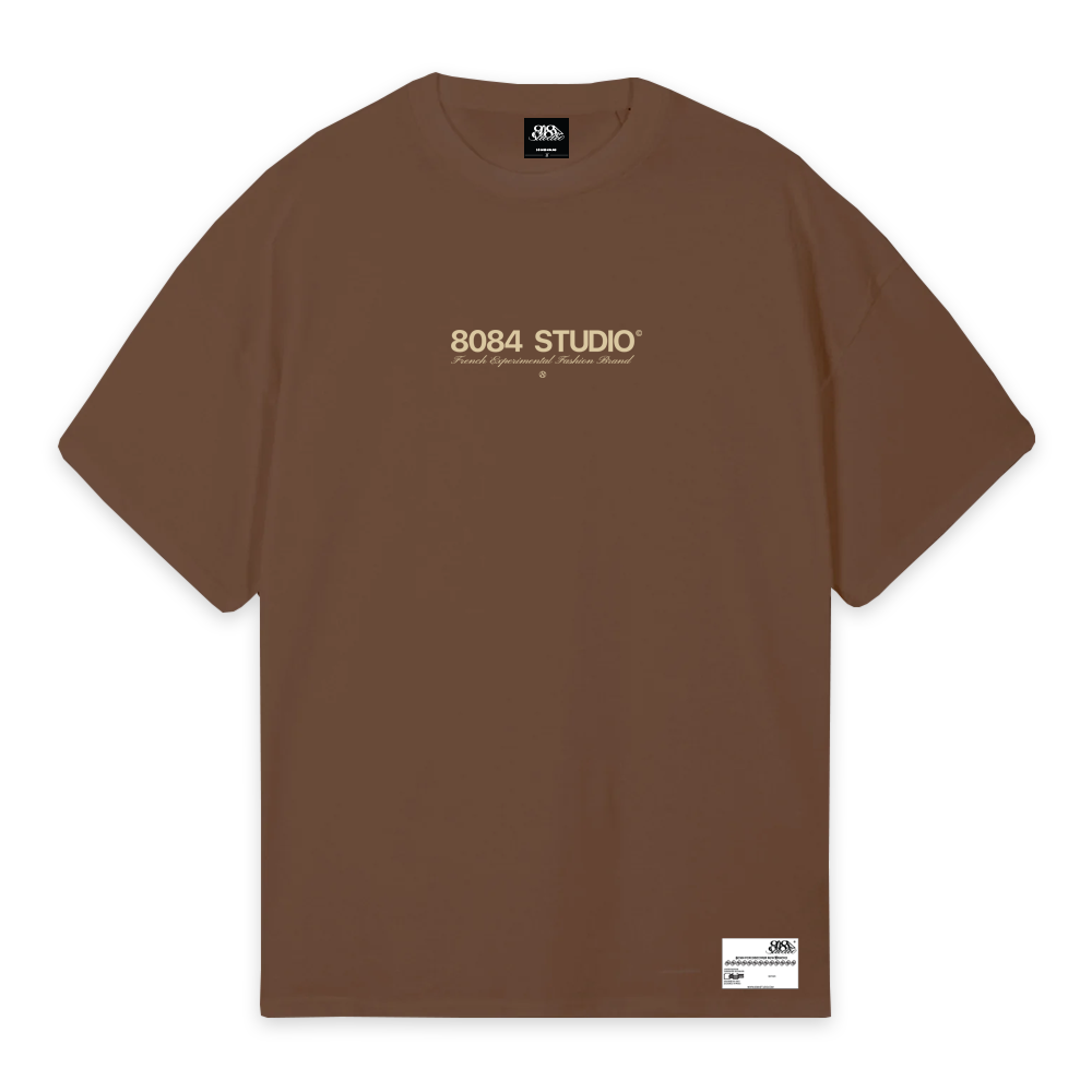 LOGO TYPE TEE BROWN